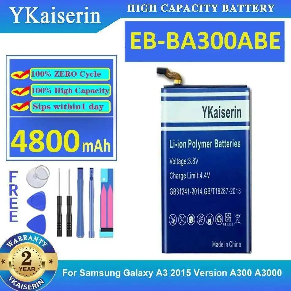 

4800Mah EB-BA300ABE For Samsung Galaxy A3 2015 Version A300 A3000 Durable Mobile Phone Battery High Compatibility