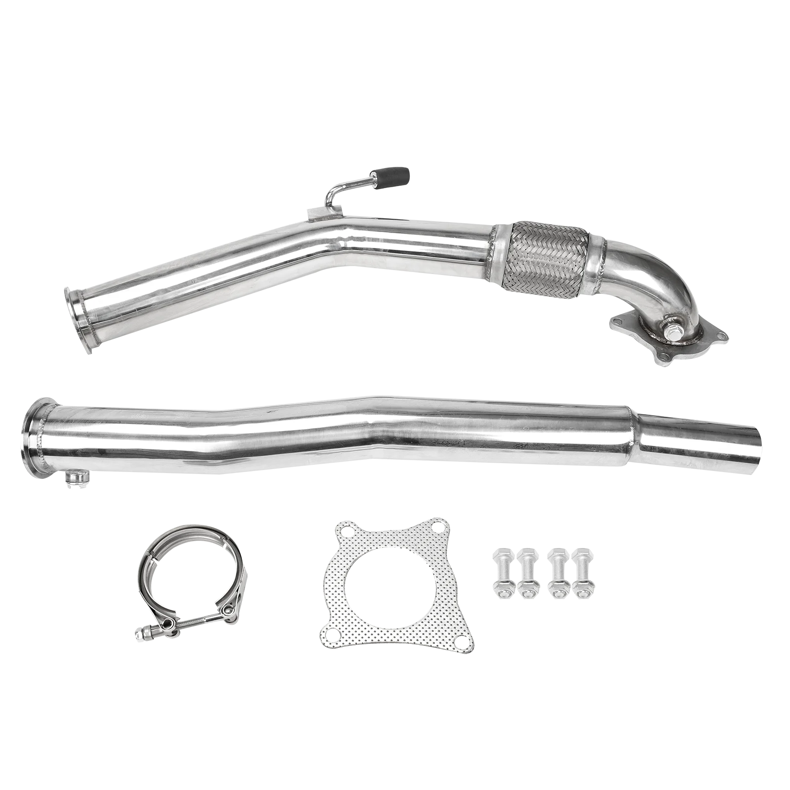 

Turbo Catless Downpipe Exhaust For MK5 MK6 VW GOLF GTI JETTA 3'' Audi A3 2.0T DECAT