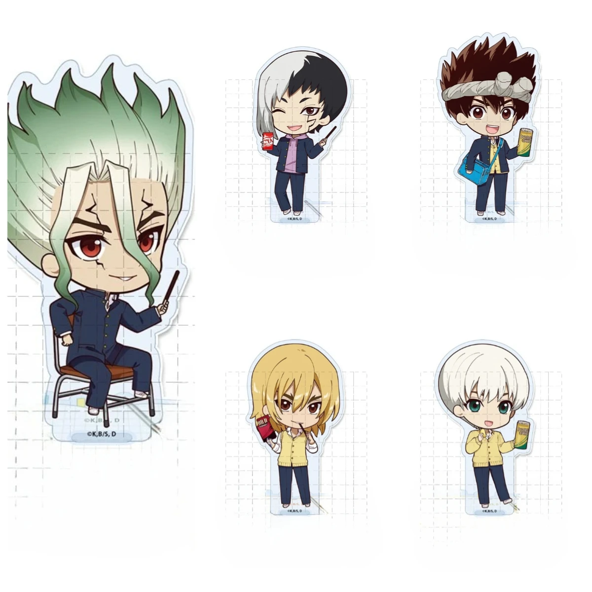 

Игра Asagiri Hyoga Saionji Ukyo Ishigami Senku Shishio Tsukasa, акриловая фигурка-подставка, кукла, аниме-брелок, игрушка для косплея в подарок