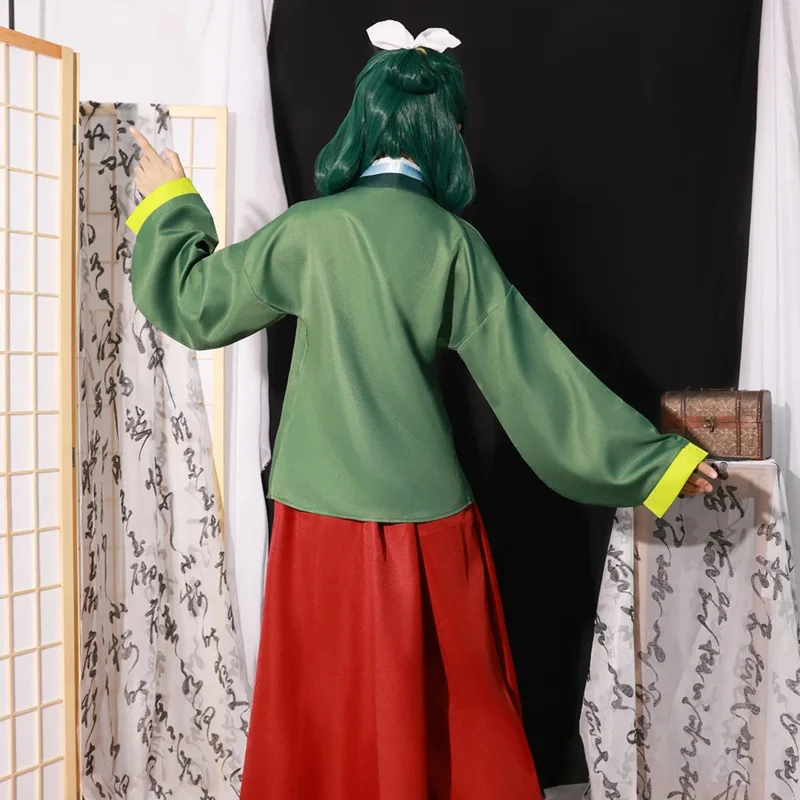 Maomao Costume Cosplay Parrucca Anime The Apothecary Diaries Gonna Abito Verde Top Kusuriya No Hitorigoto Tornante Halloween per le donne