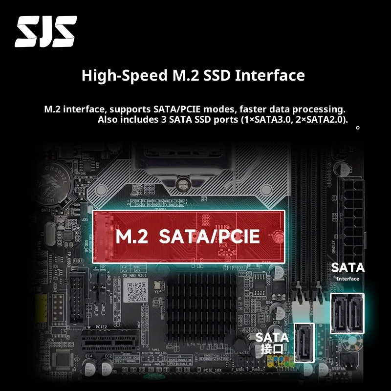 سيجيشي ‌ اللوحة الأم للألعاب B85 LGA1150 DDR3 32GB SATA3 M.2 PCIe3.0 Realtek Audio