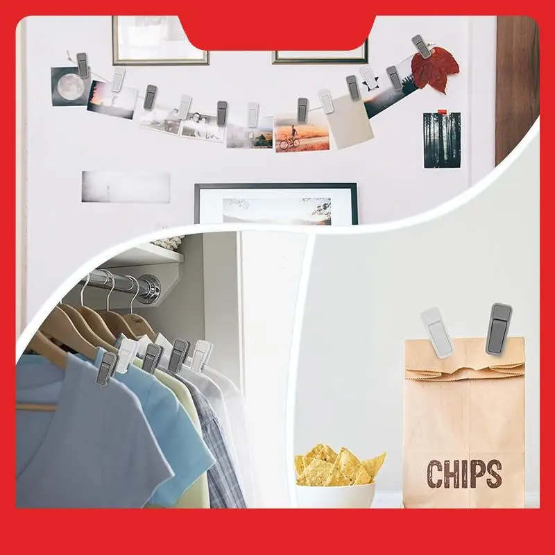 Plastic Hanger Clips For Baby Clothes, Strong Plastic Clips For Hangers, Multi-Purpose Hanger Clips For Velvet Hangers Durable