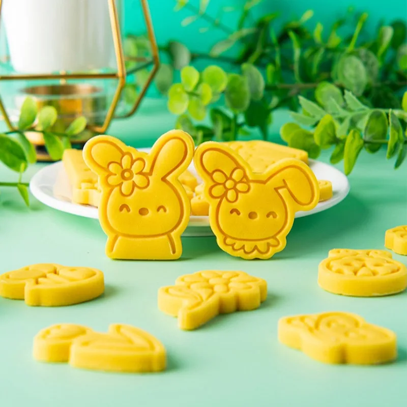 Weather Spring Collection Cookie Mold Bee Flower Rabbit Umbrella Sun Fondant Embosser Cutter Easter Birthday Cake Decoating Tool