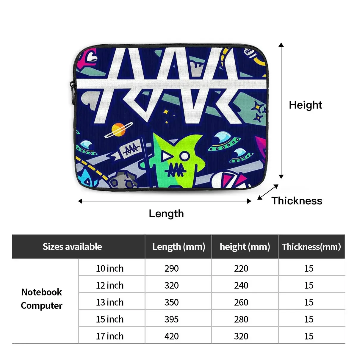 Equipe RAR Espaço Laptop Bag, Notebook Capa Manga, Shockproof Case, Tablet Bolsa, 10 ", 12", 13 ", 15", 17"