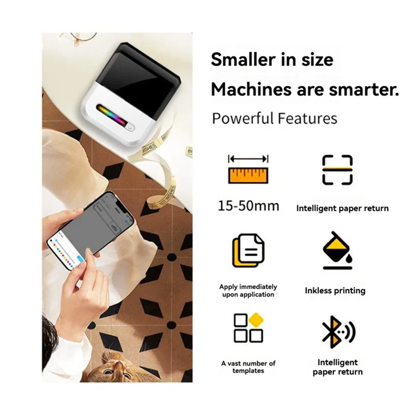 Reliable-Mini Label Maker Thermal Printing Sticker Mini Portable Printer Self-Adhesive Label Printer Mini Pocket Printer,Mini La