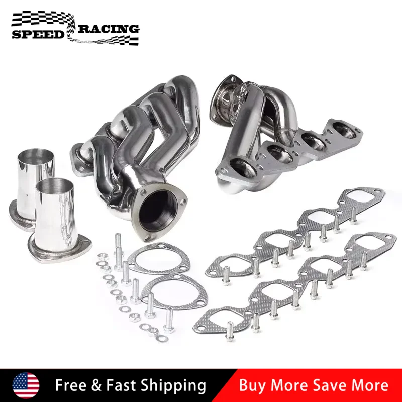 Collettori di scarico Shorty Collettori per motori Chevy GMC 366 396 402 427 454 502 Big Block BBC V8 del 1966-1995 Nastro
