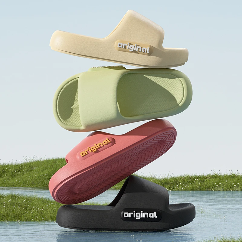 

Женские модные шлепанцы с принтом, на толстой подошве, с мягкой подошвой, на платформе, пляжные, комфортные, как облако