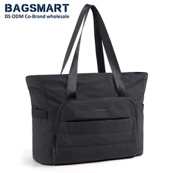 BAGSMART-Bolso de mano ligero para mujer, bolsa de hombro con correa para esterilla de Yoga, para viaje, trabajo, gimnasio, Shopper