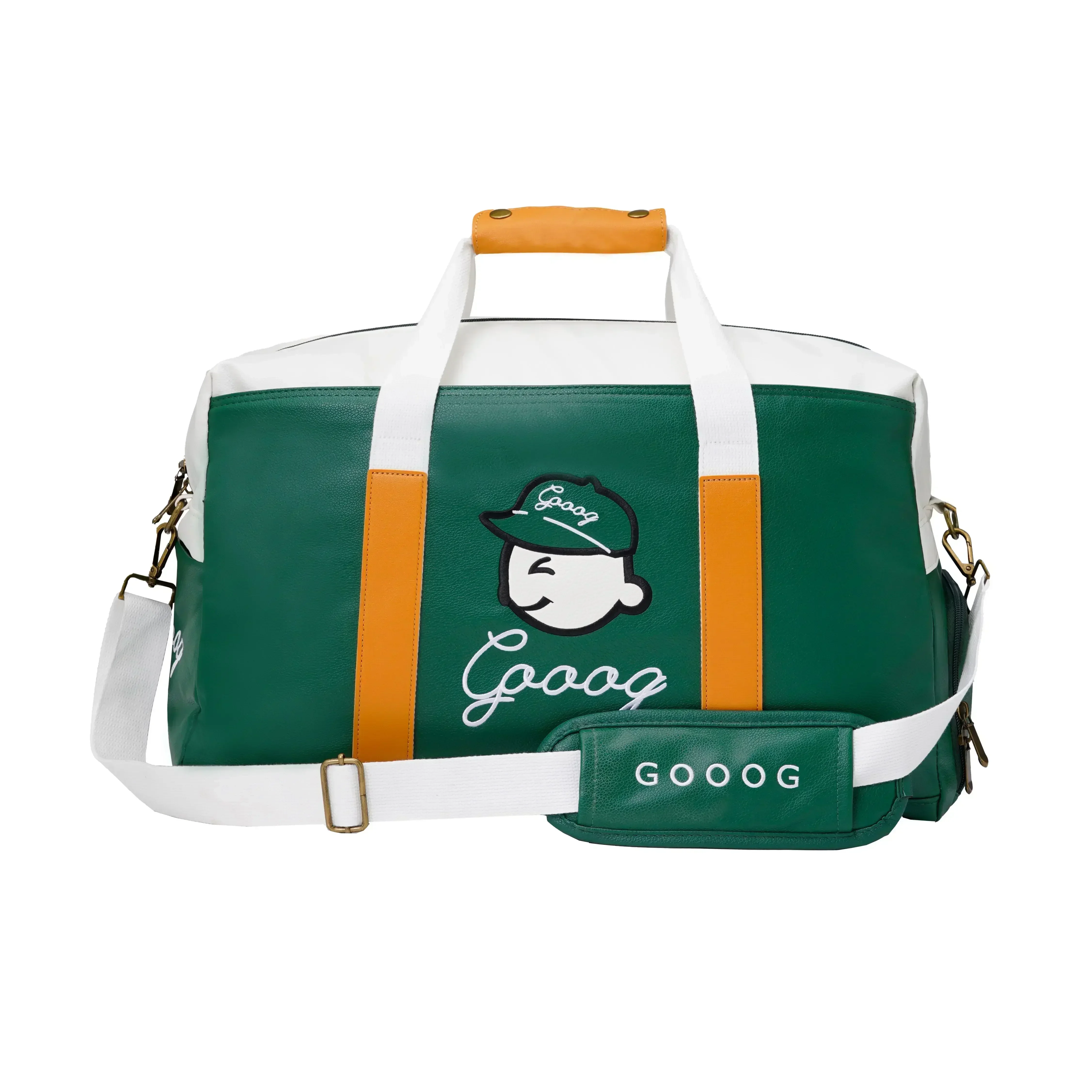 GOOOG Brand Fashion Golf Clothing Bag  Classic Boston Handbag Travel Bag（gooog logo）