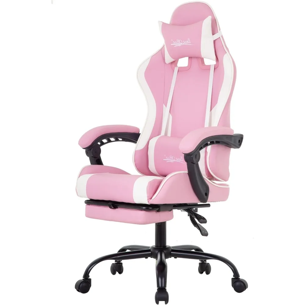 

Ergonomic Racing Desk Chair Computer Chair Gaming Chair with Footrest Lumbar Support Headrest Armrest Task Rolling Swivel Ergon