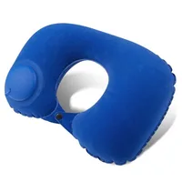 Flocking Inflatable Portable Neck Pillow That Can Be Stored And Self Filled Suitable For Outdoor Travel Business Trips camping 3