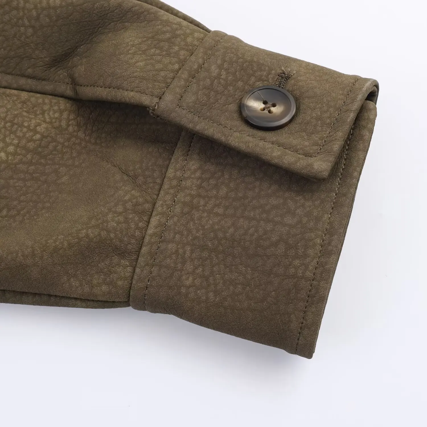 Women's Loose Removable Faux Fur Collar Suede Fabric Jacket Female With Large Pockets 2025 Autumn Winter Casual Jackets Coat