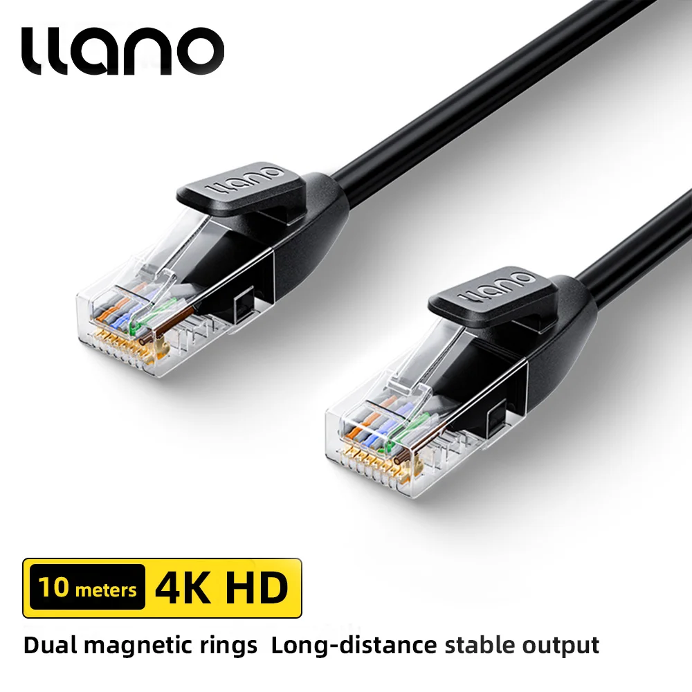 llano Cat 6 Ethernet Cable Lan Cable UTP Cat6 RJ45 Internet Cable Wire Patch Cord for Wifi Router Laptop TV box Switch Digital P