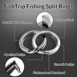 Anillas de pesca FishTrip acero inoxidable con enganche para señuelos