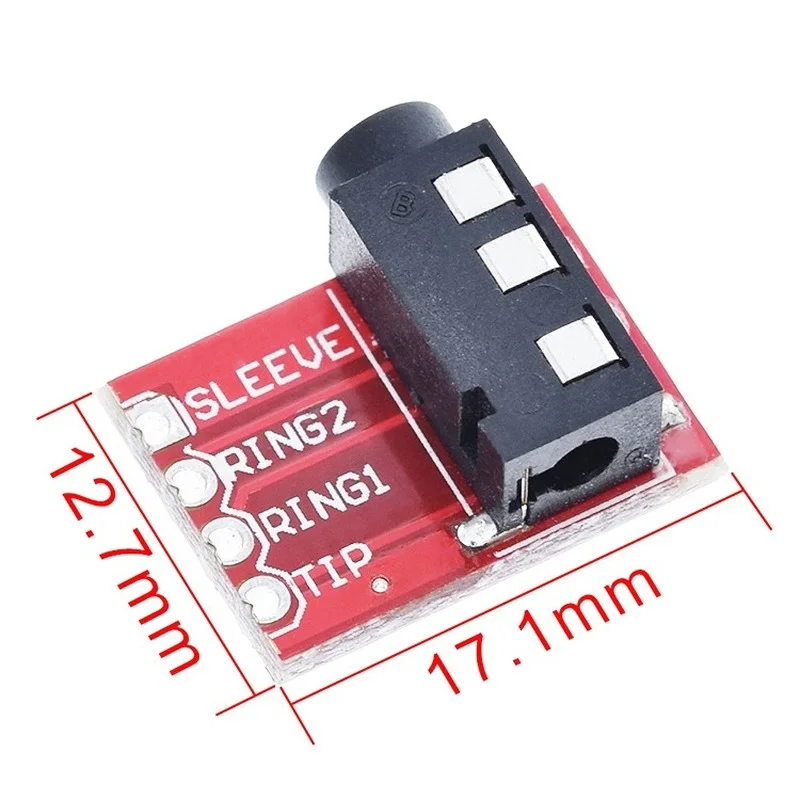 3.5Mm Jack Plug Stereo Plastik + Logam TRRS Headset Audio Socket Breakout Board Extension Connector Module 3.5Mm Jack