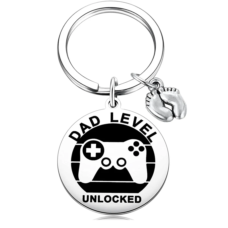 New Expecting Dad First Time Father's Day, Daddy To Be, Soon To Be New Dad Announce Pregnancy, Dad Level Unlocked Key Chain Gift