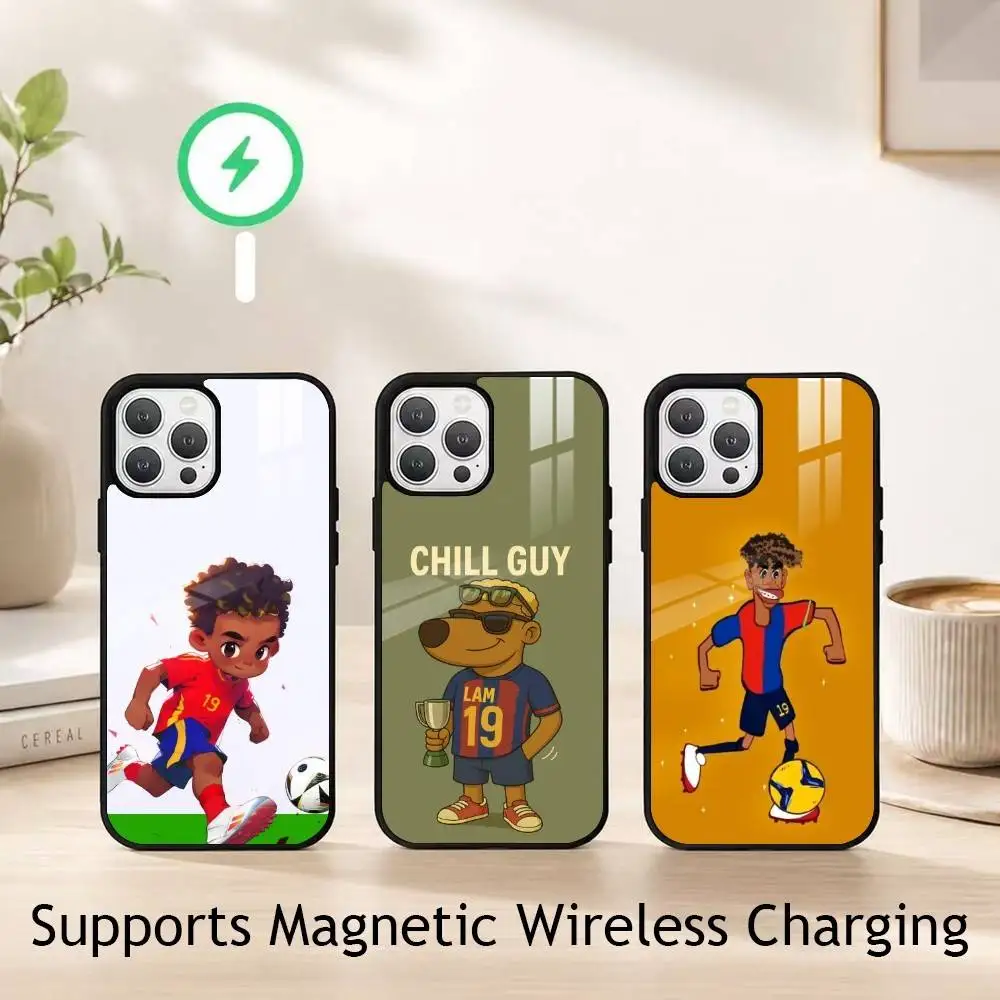 Cartoon Lamine Yamal gift Phone Case For iPhone18,17,16,15,14,13,12,11 Plus,Pro Supports Magnetic Wireless Charging