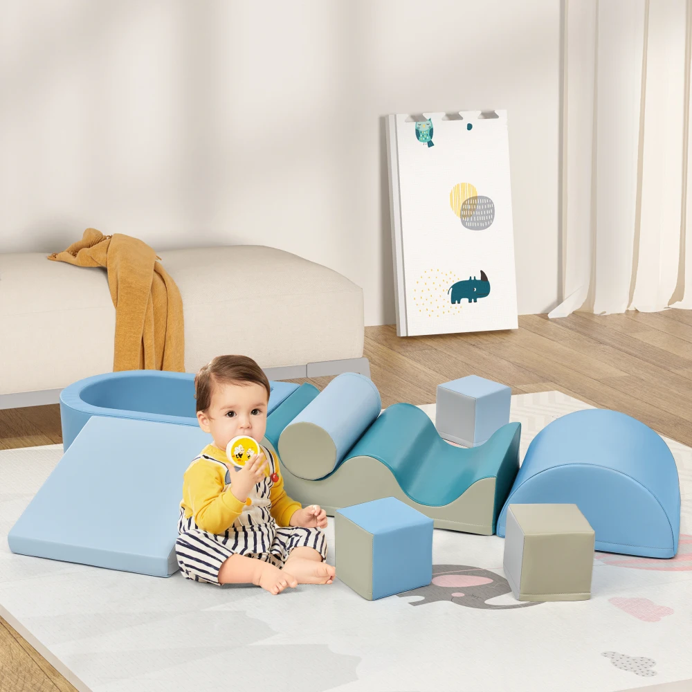 Safe and Soft 8-in-1 Foam Playset for Infants, Preschoolers, and Toddlers