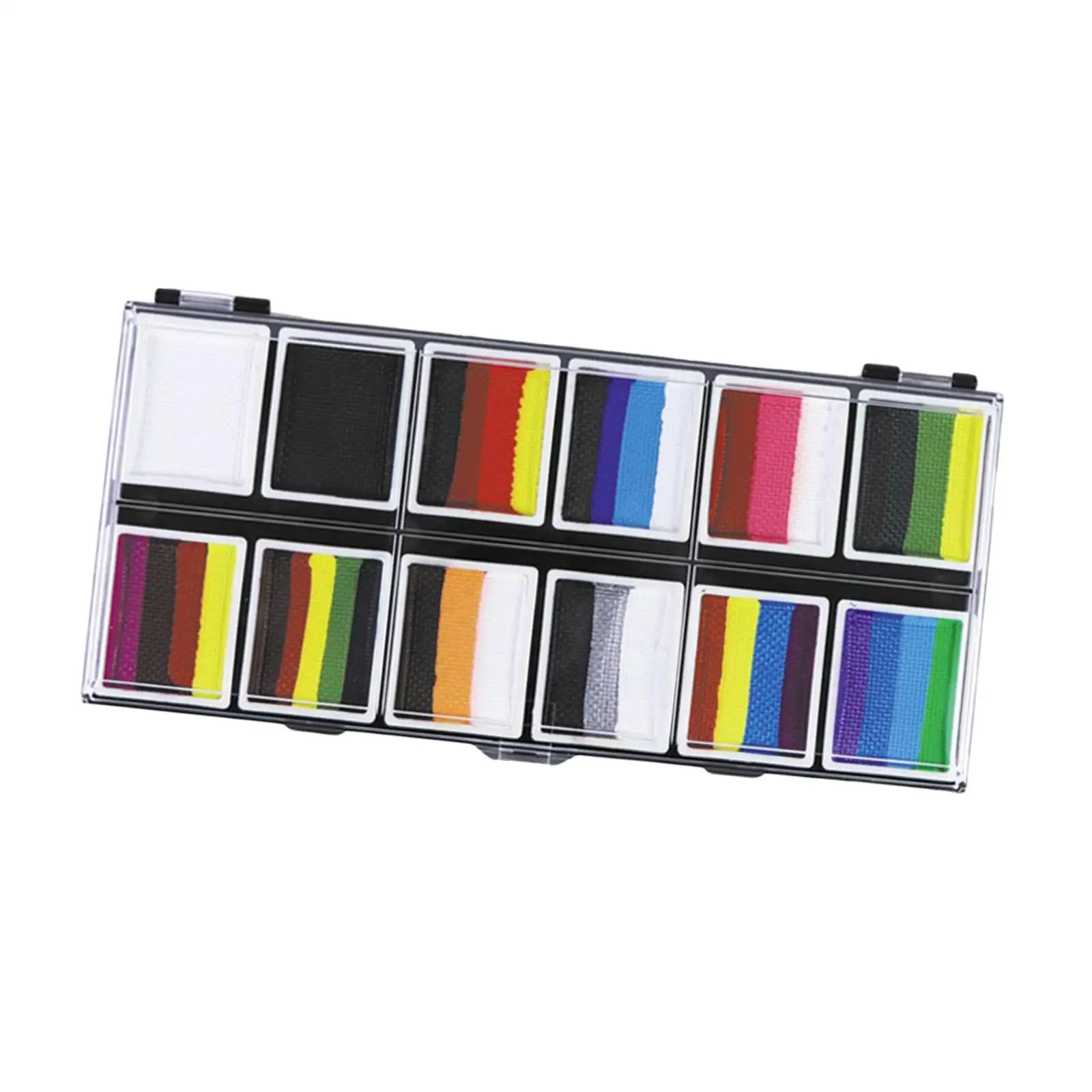 لوحة طلاء الوجه المزودة بالماء مكونة من 12 لونًا آمنًا للأطفال والكبار ومكياج مسرح الهالوين #2