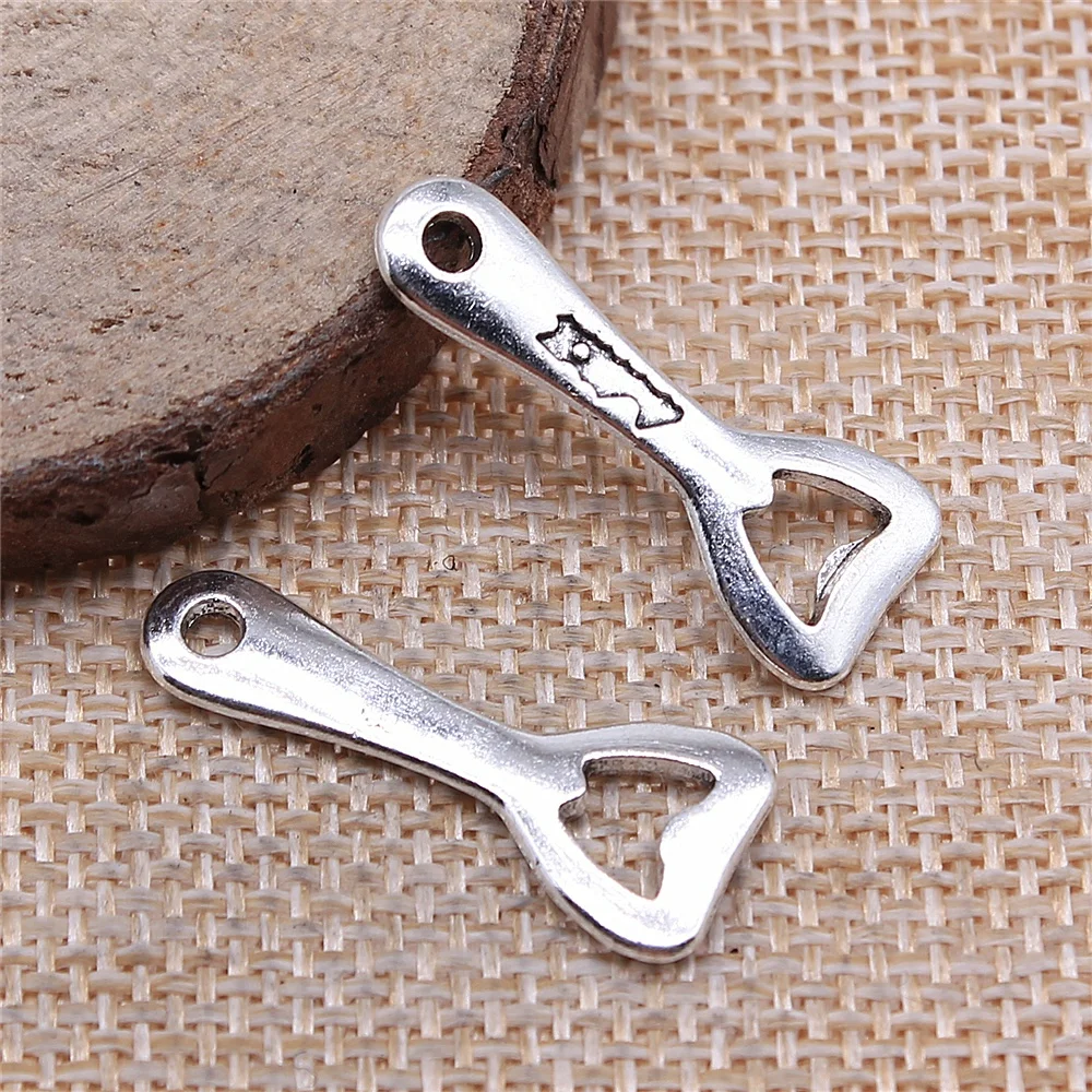 WYSIWYG 10pcs 27x10mm Charms Beer Bottle Opener Ree Shipping Vintage Pendant Antique Sliver Color Fit DIY Retro Jewelry