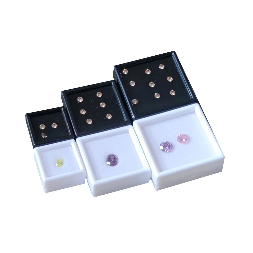 Loose Diamond Box Transparent Gemstone Storage Case Quality Pendant Beads Organizer Ring Earrings Gem Stone Gift Packaging Box