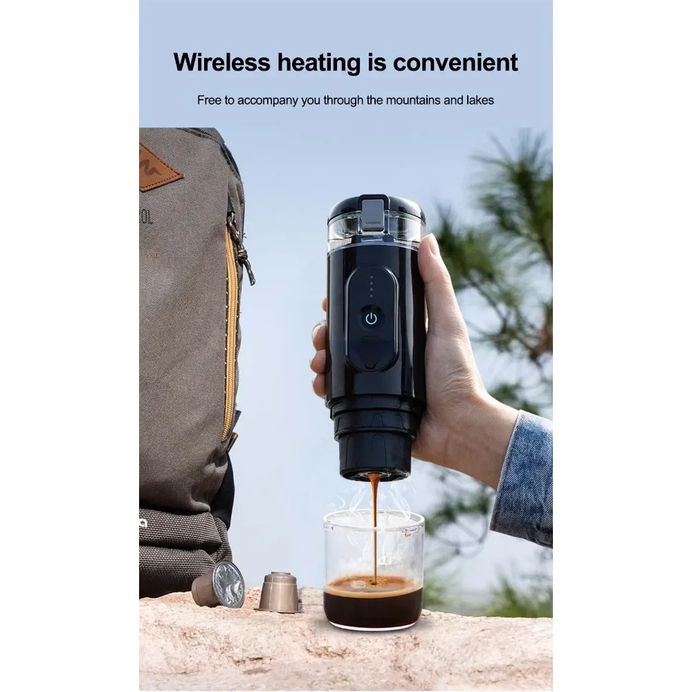 12v Car espresso portable cold brew heating coffee maker machine coffee maker portable coffee maker capsule