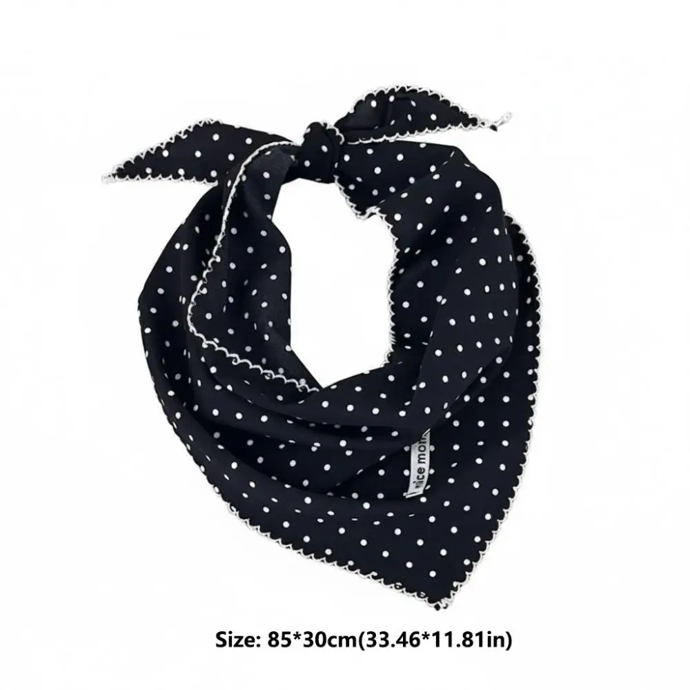 Fashion Beach Triangular Hair Band Lace Trim Breathable Triangular Headscarf Versatile Polyester Silk Scarf Summer - view 6