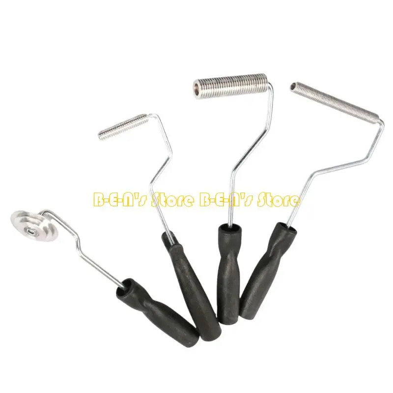 Y1AD Pack of 4 Fiberglass Aluminum Paddles Rollers Set For Smooth Resin Application
