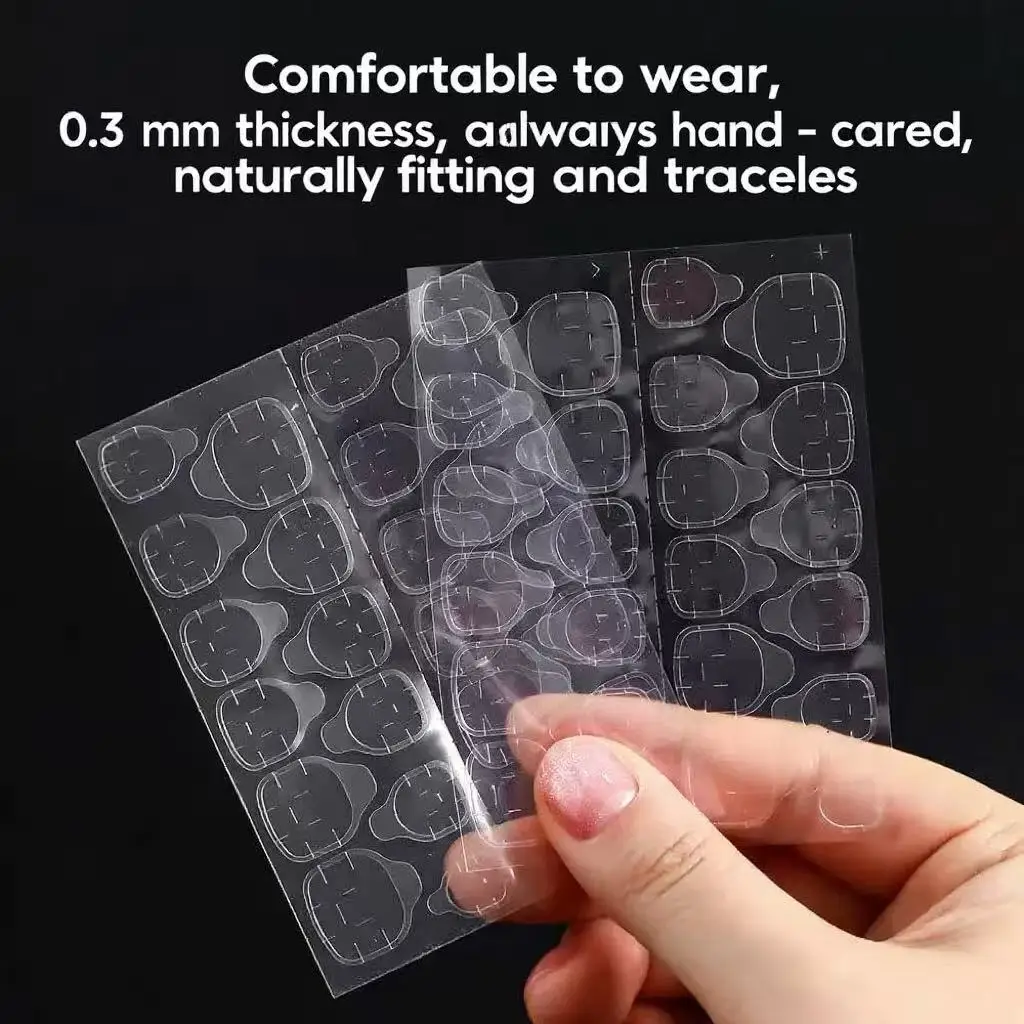 600 Uds pegamento de doble cara pegatina para uñas pestañas adhesivas impermeable transpirable pegamento para uñas postizas pegatinas gelatina puntas de uñas postizas