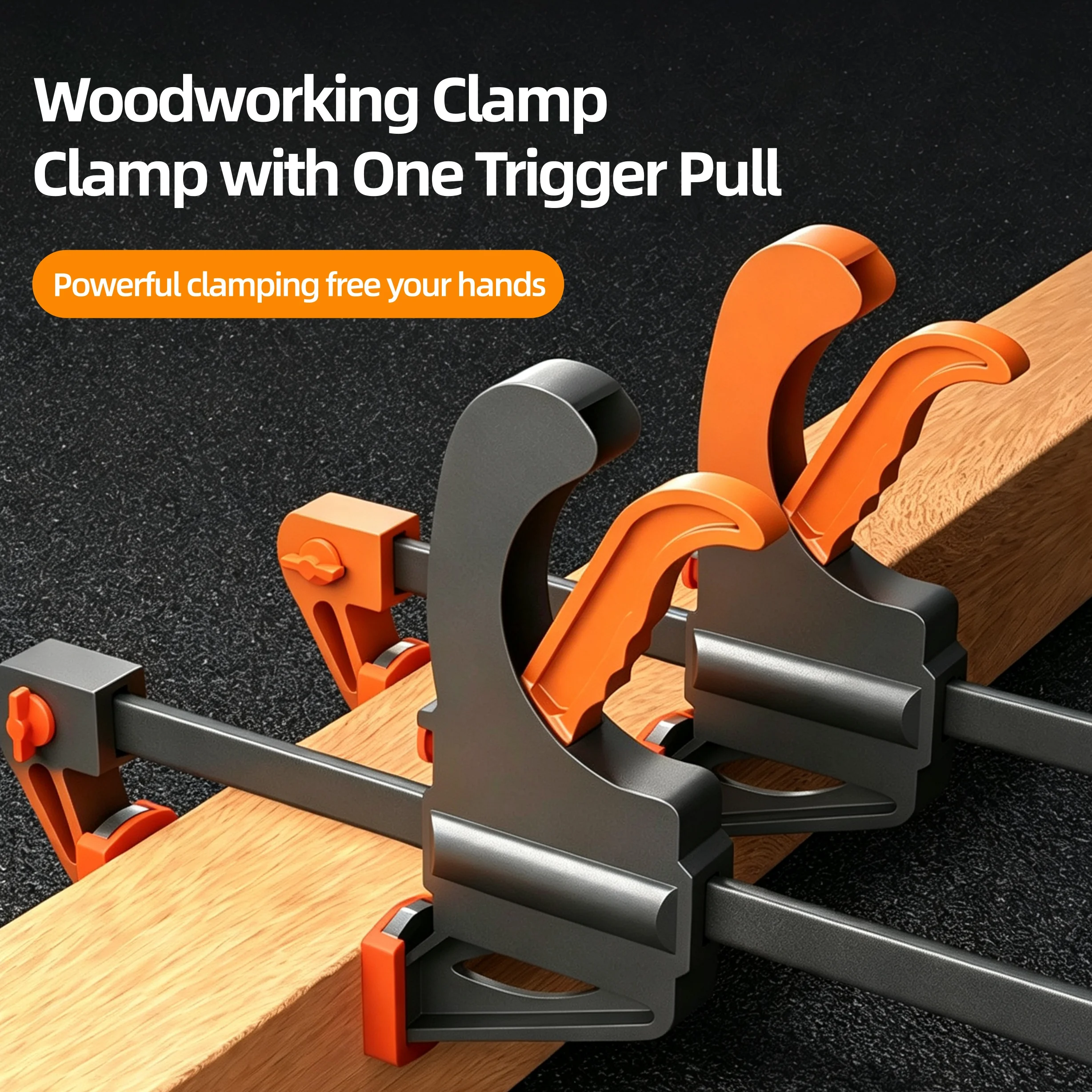 2/3/5/10 pcs Quick Grip F Clamp One Hand Bar Clamp Quick Release Heavy Duty Woodworking Clamp Soft Pads Adjustable Sliding Jaw