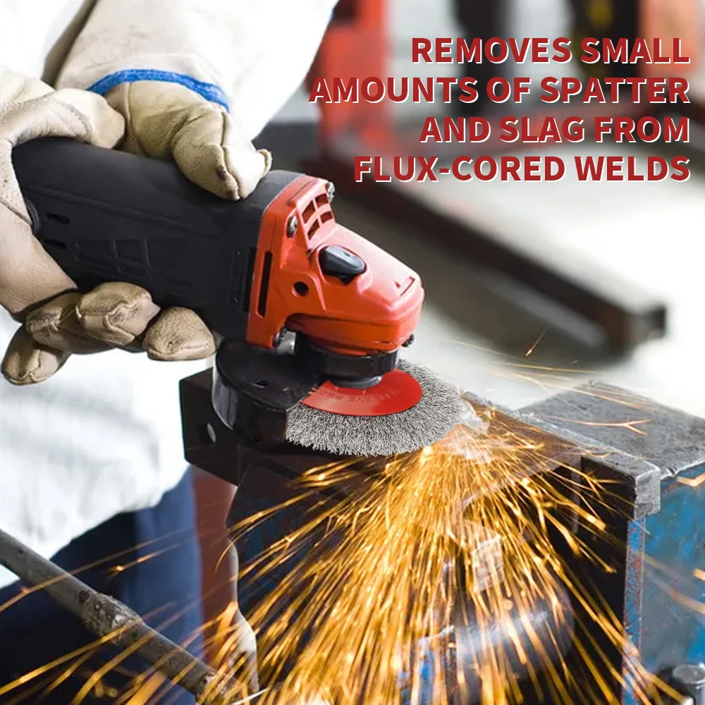 SI FANG 4 Inch 100mm Stainless Steel Wire Wheel Brush for Bench Grinder - Abrasive Polishing Cleaning Paints Tools & Parts