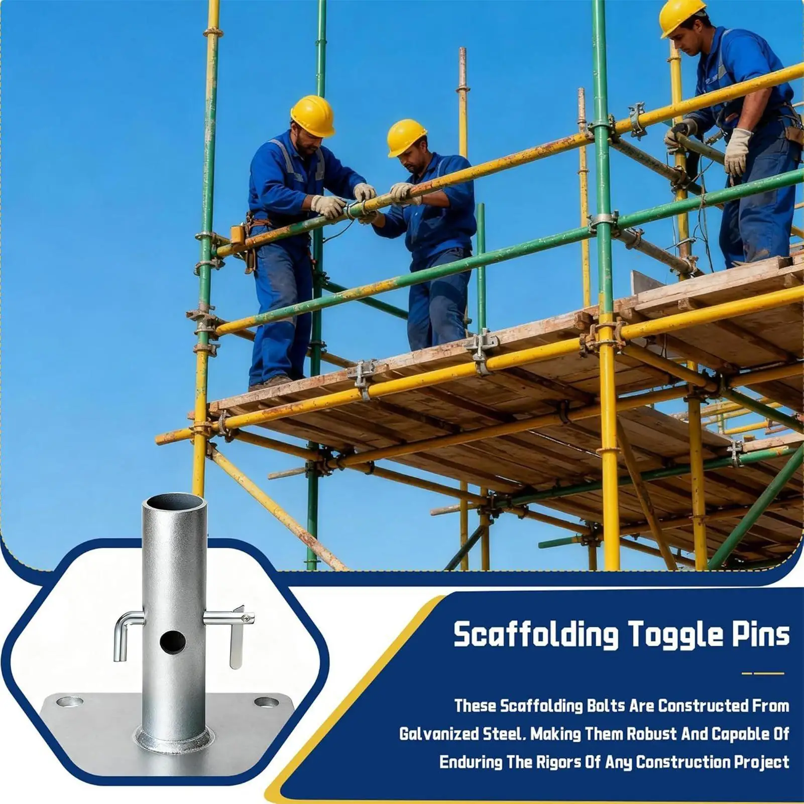 دبابيس السقالات تبديل السحابات التجنيب المقاومة للصدأ 20 قطعة جميع الأغراض دبابيس قفل معدنية لبناء المقاولين #1