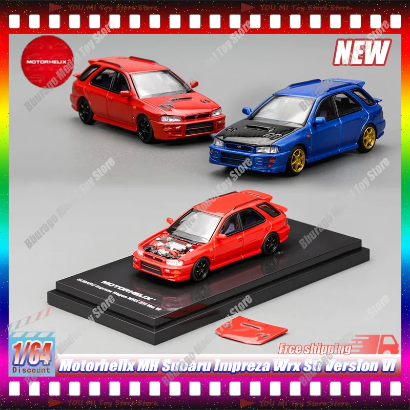 

1:64 New Motorhelix Subaru Impreza Wagon Wrx Sti Ver. Vi Alloy Die-Casting Car Model Collectible Custom Kids Toys Gifts Ornament