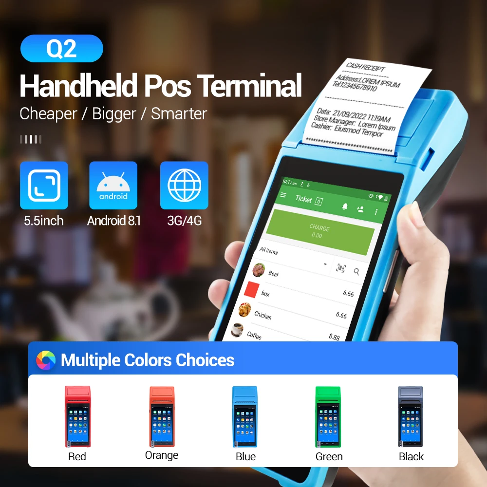 Q1 Q2 4G NFC Wifi Portable Lottery Machine Punto De Venta Mobile Sports Bet Machine Handheld Invoice Printing Devices Small Pos