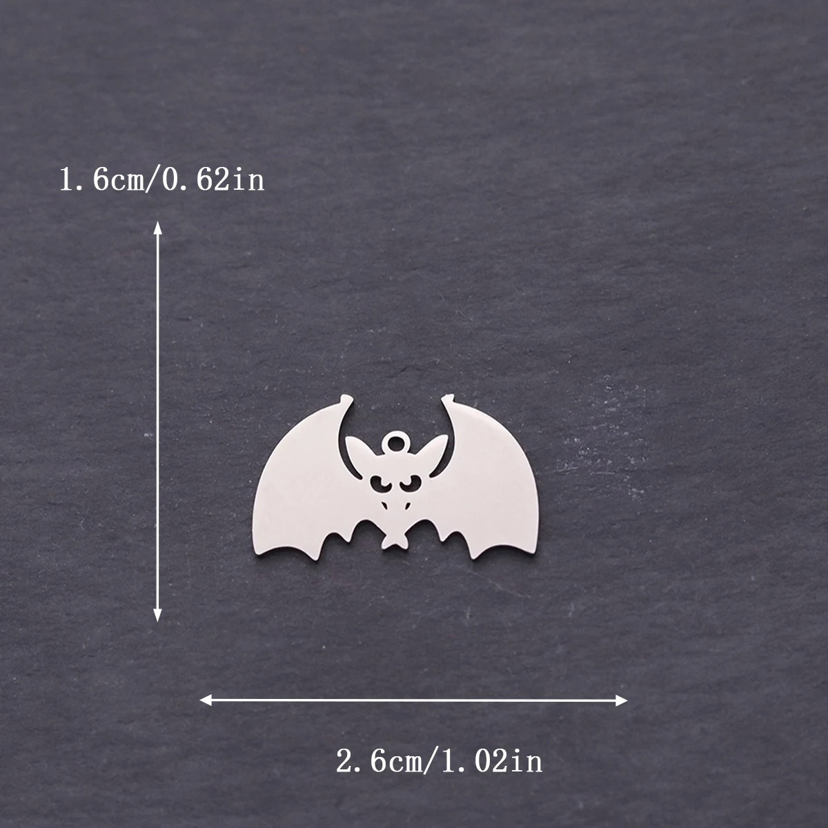 3pcs Flying Bat Stainless Steel Pendant Charms For Jewelry Making Necklace Bracelets DIY Halloween Supplies