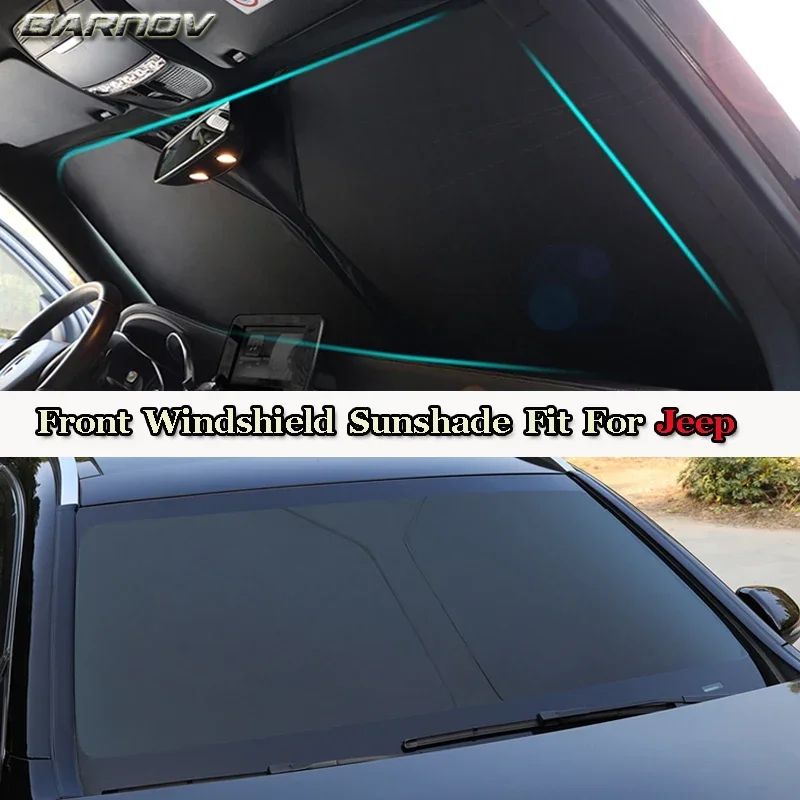 

Car Special Front Windshield Sunshade Double Insulation Custom Made Fit For Jeep Grand-Cherokee Compass Wrangler Renegade