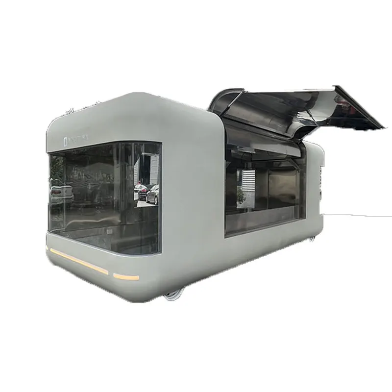 

Mobile Coffee Cart Milk Tea Ice Cream Commercial Street Sales Cart Camp Shop Cart