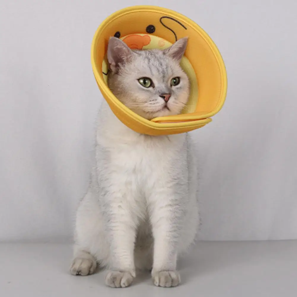 Soft Fabric Pet Cone Collar Soft Fabric Dog Cone Collar Soft Comfortable Pet Cone Collar Adjustable Size Surgery for Cats