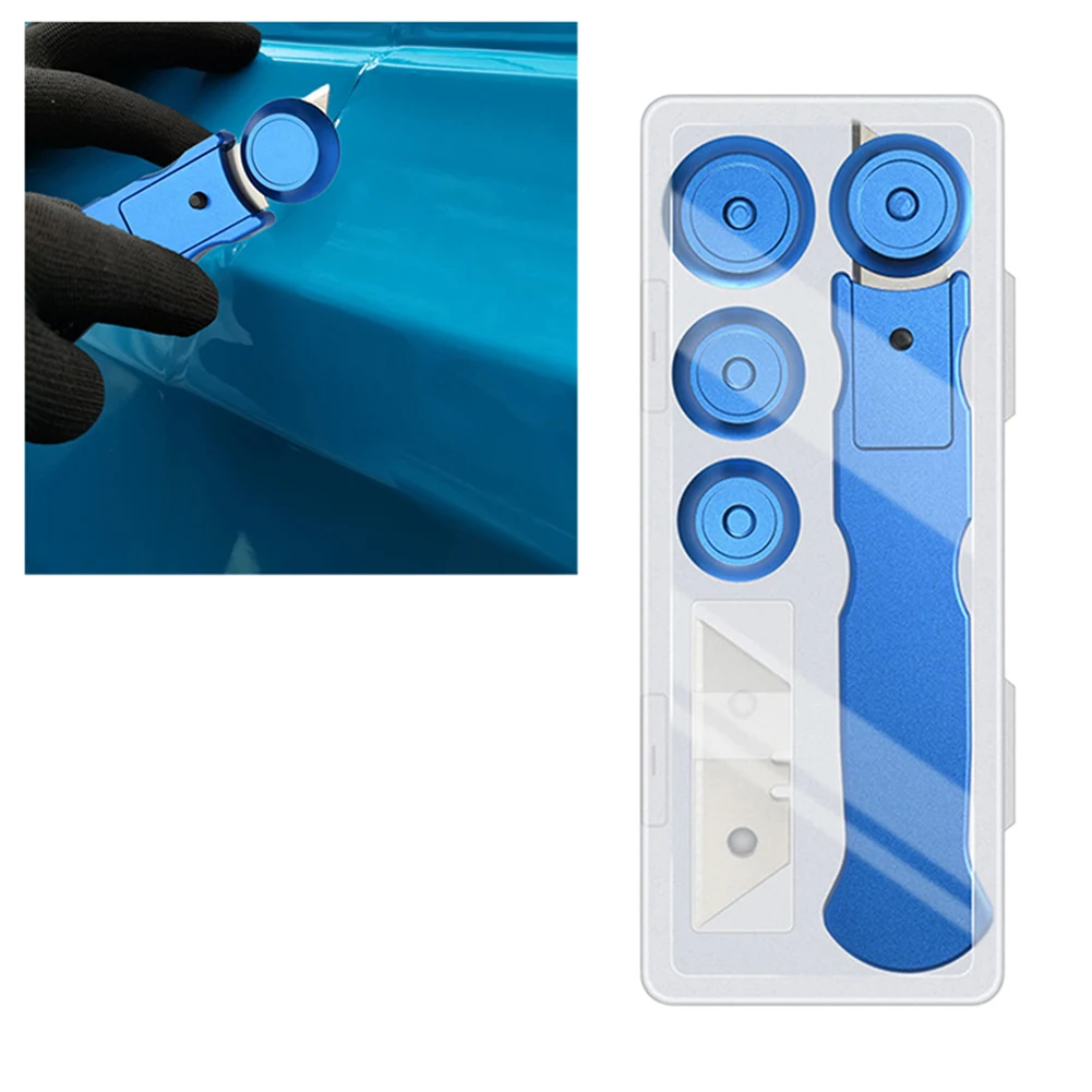 For Professional Installers Blue Vinyl Wrap Cutter Precision Cutting Tool Roller Cutter Tool Precision Roller Head