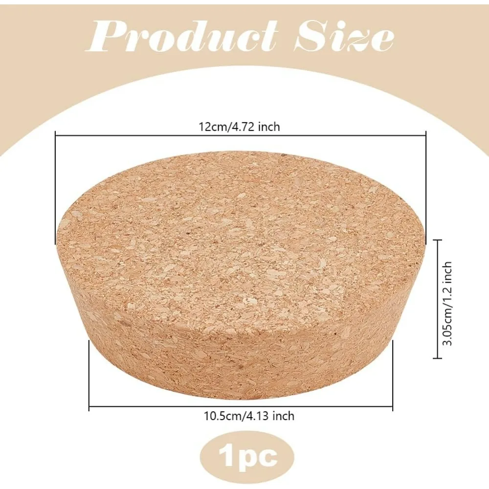 Large Cork Stoppers 4.1~4.7 Inch Cork Bottle Stoppers Tapered Plugs Wooden Taper Stopper for Kitchen Wedding Favor Canning
