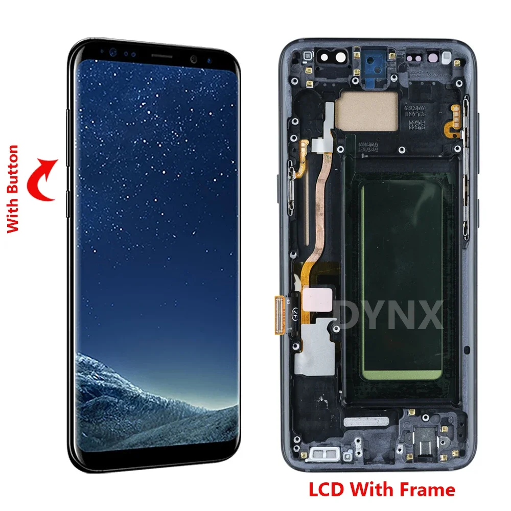 TFT Screen For Samsung Galaxy S8 G950 LCD Display Touch Screen Digitizer Replacement With Frame For Samsung Galaxy S8 G950F LCD