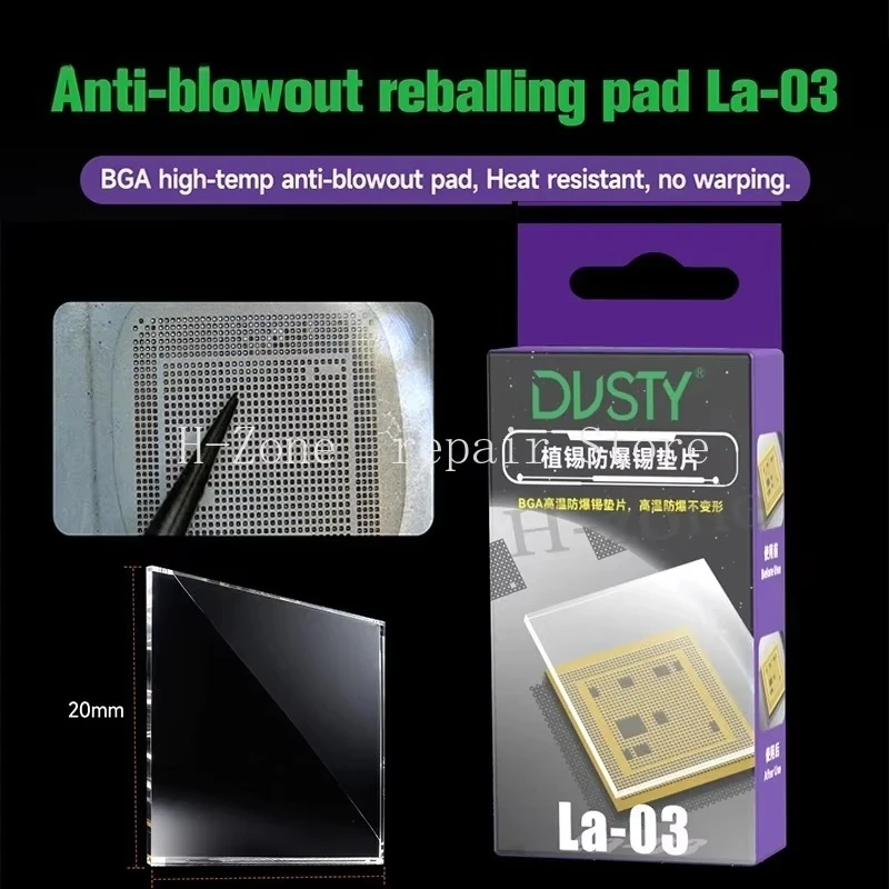 DUSTY LA-03 Explosion-proof Tin  ket White Protection Glass Prevent The Tin Balls To Burst BGA Solder Phone Repair Tool