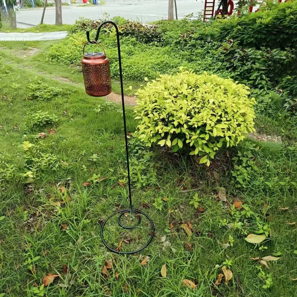 Rust Resistant Iron Display Stand in Shepherd\\\'s Hook Style for Garden Lanterns Indoor Decor and Patio Lighting