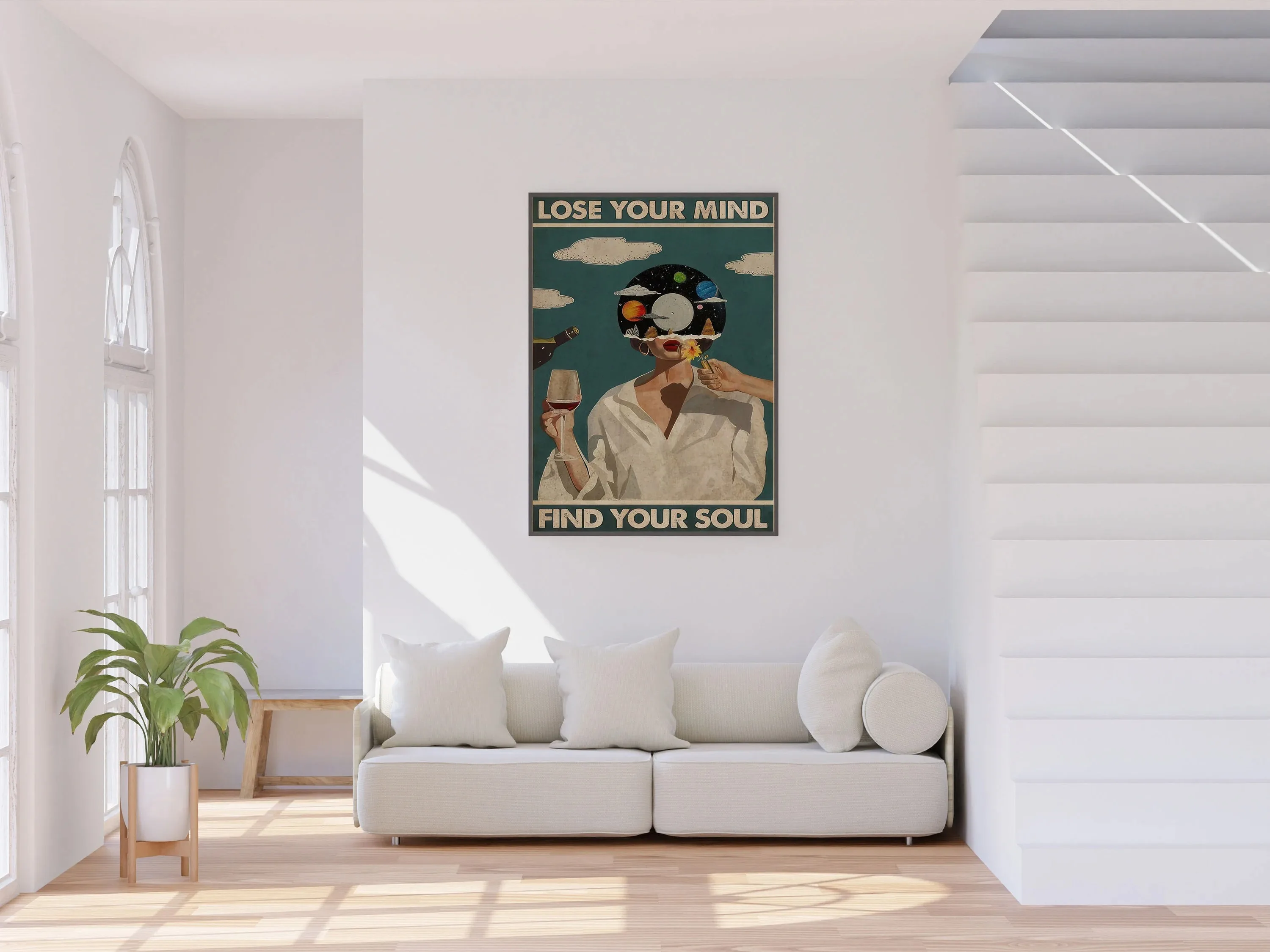 Lose Your Mind Find Your Soul Vintage Poster, Lose Your Mind Print, Vintage Music Inspired Wall Art, Retro Poster Print