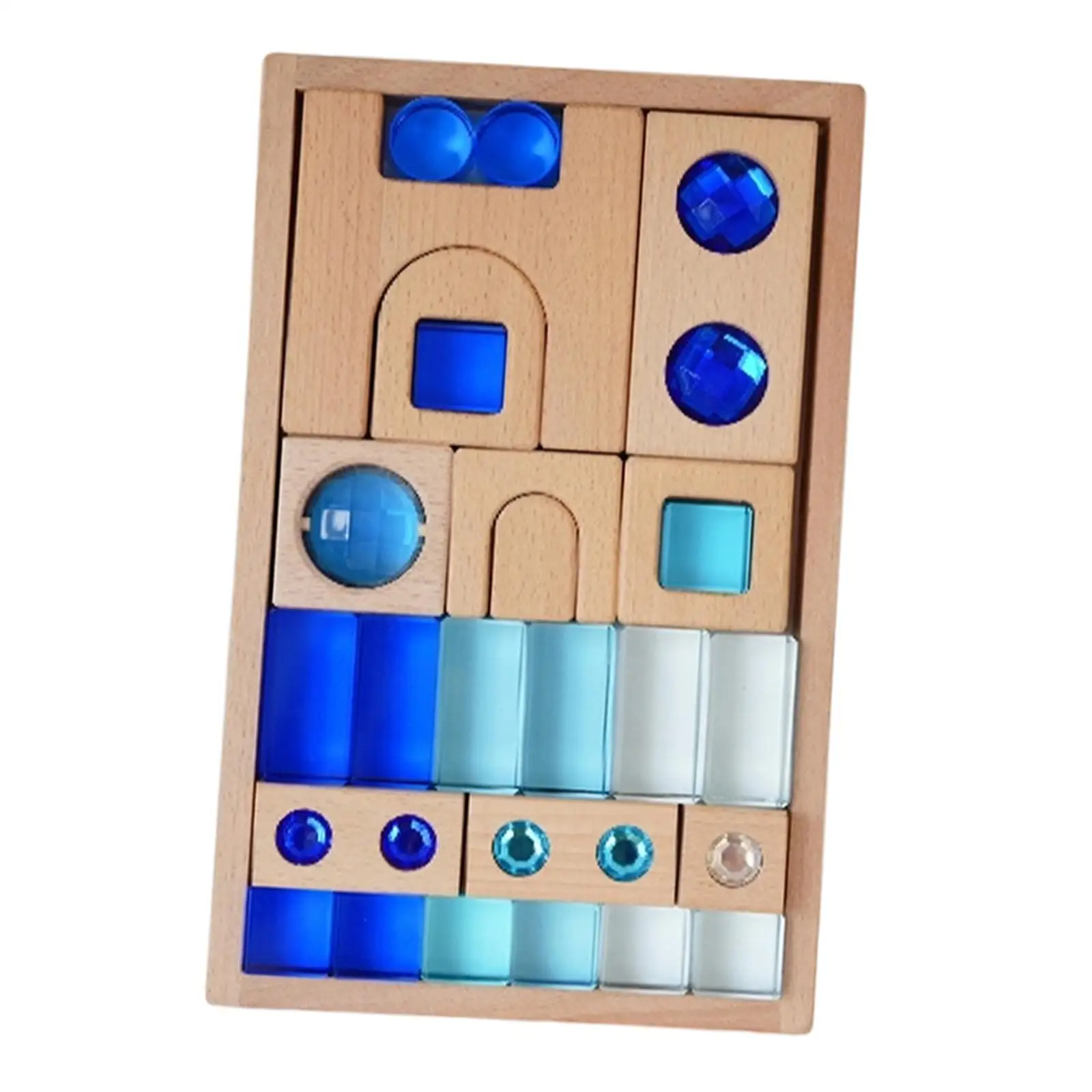 الاكريليك مكعب كتلة المهارات الحركية الدقيقة لعب للتعلم لعبة التراص للأعمار 3-6 سنوات التدريس الدعائم الفتيان والفتيات هدايا عيد الميلاد #3