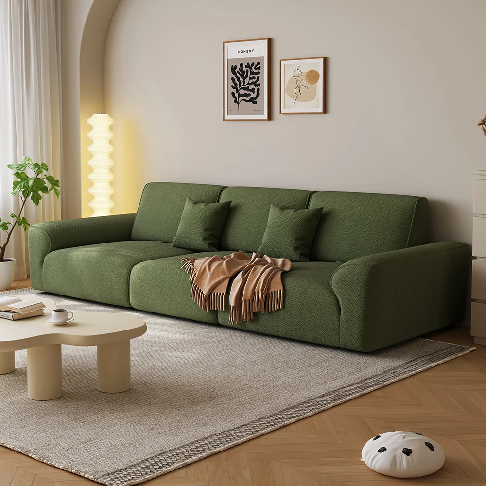 

#Modern Cream Style Adjustable Couch Set Wide Seat Living Room Sofa Extendable Soft Fabric Cloud Sofa New Design Home Popular