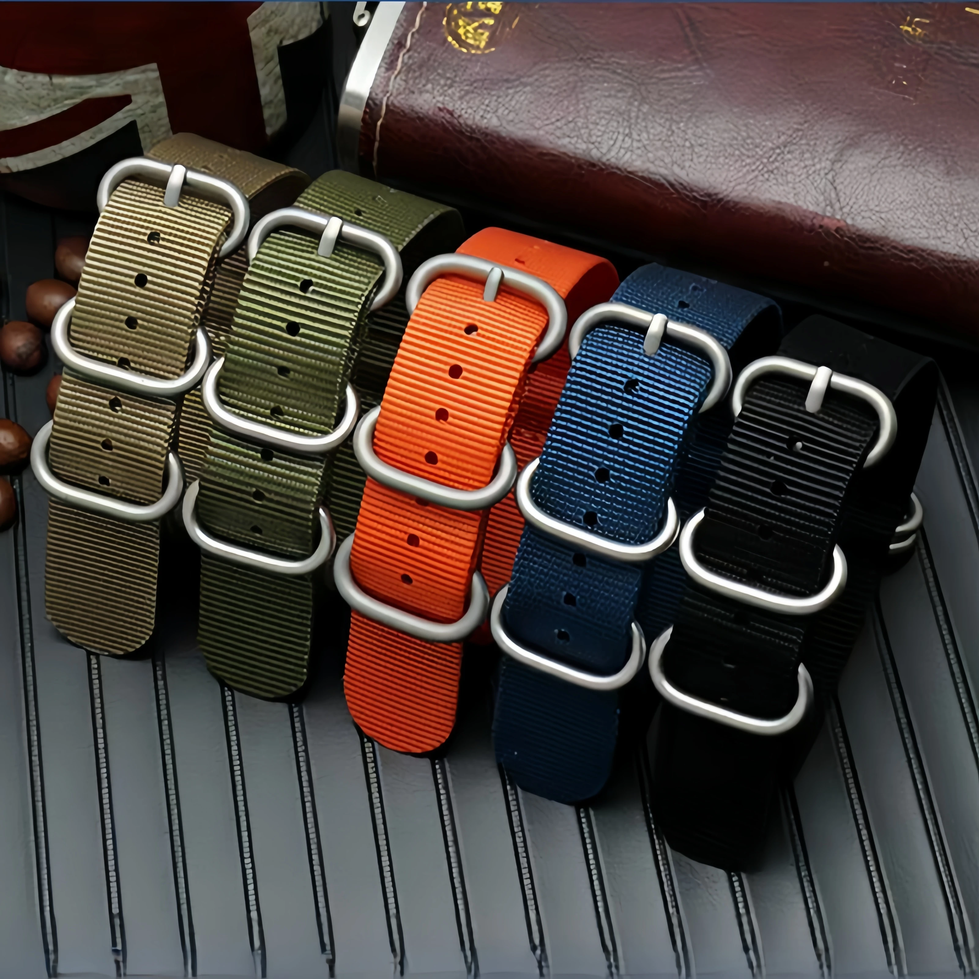 

18 мм, 20 мм, 22 мм, 24 мм, нейлоновый тканый холст, ремешок для часов НАТО, тонкая стальная пряжка, универсальный браслет для SEIKO IWC Citizen 2028