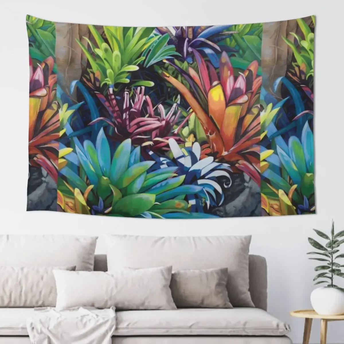 Bromeliad Oasis 2 Tapestry Nordic Home Decor Decoration Aesthetic Aesthetic Home Decor Living Room Decoration Tapestry