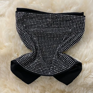 Camis feminino fora do ombro e calça de cintura alta, terno feminino, conjunto de festa diamantes preto e branco, gola barra, outono, novo, sexy 8 principais vendas conjunto branco calça e cropped - №5