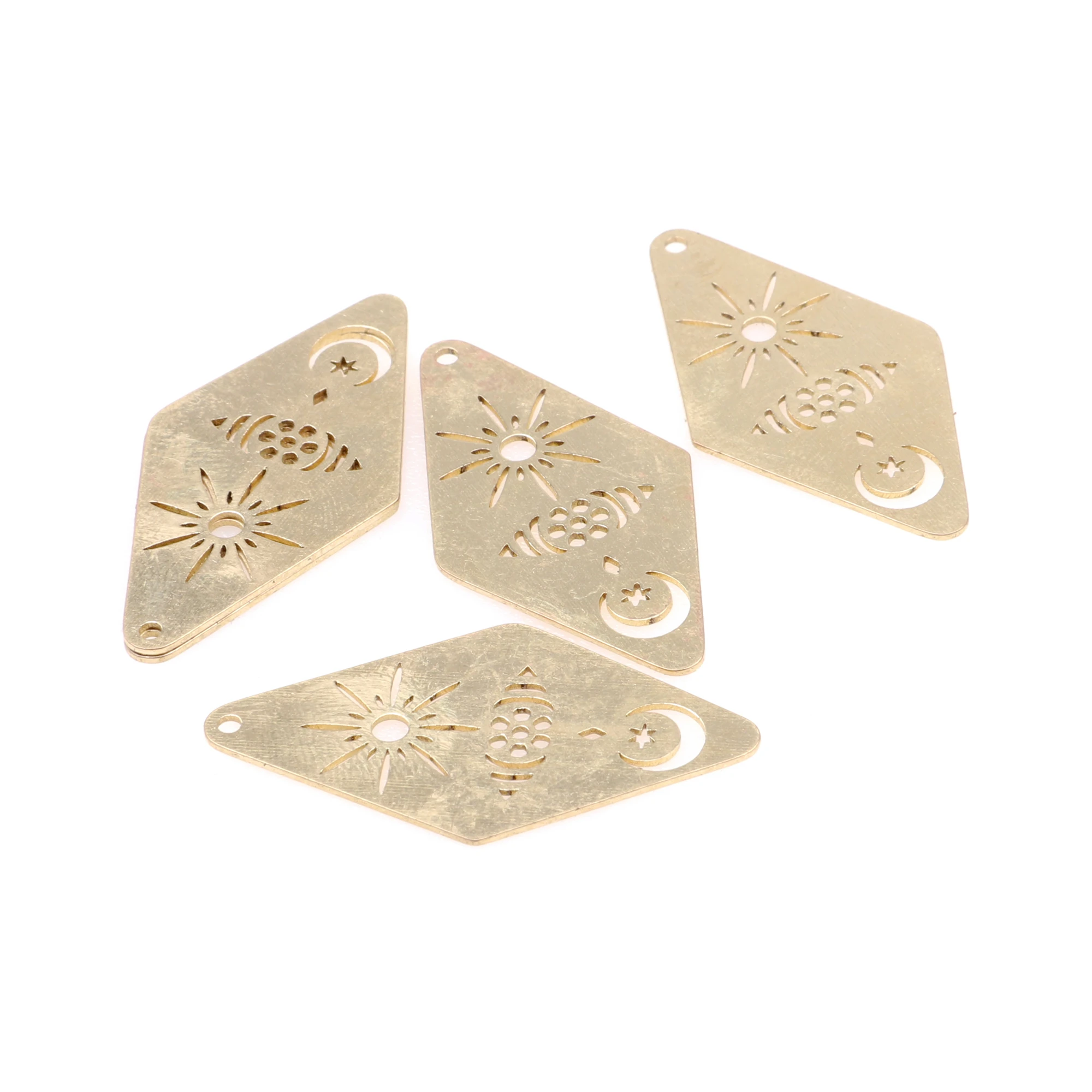 Raw Hammered Brass Charms,Geometry connector,Findings Accessories For Diy Earrings Necklace Bracelet DIY Making,Jewelry Supplies